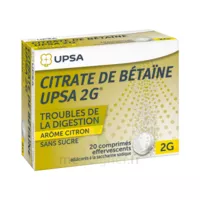 Citrate De Betaïne Upsa 2 G Comprimés Effervescents Sans Sucre Citron 2t/10 à LEVIGNAC