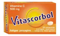 Vitascorbol Sans Sucre Tamponne 500 Mg, Comprimé à Croquer édulcoré Au Sorbitol Et à L'aspartam à LEVIGNAC