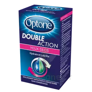 Optone Double Action Solution Oculaire Yeux Secs Fl/10ml à LEVIGNAC