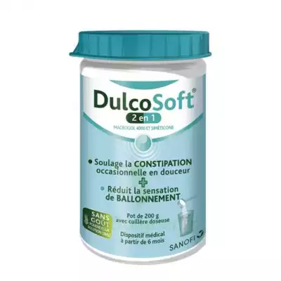 Dulcosoft 2 En 1 Constipation Et Ballonnement Poudre à Diluer Fl/200g à LEVIGNAC